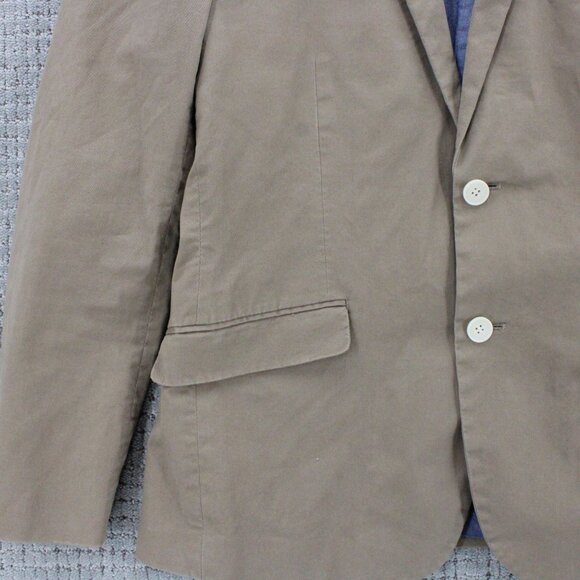 H&M Blazer Jacket Mens Brown Two Button Front Slim Fit Casual Lined Size 38R - Picture 5 of 12